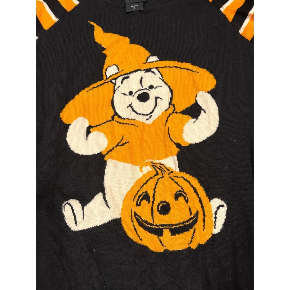Disney Torrid Winnie the Pooh Halloween Witch Pumpkin Sweater Plus Size 2